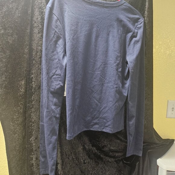 Harper & Ivy L Dark Blue "Not Today" long sleeve T-Short, 95% Cotton, 5% Spandex - Picture 6 of 7